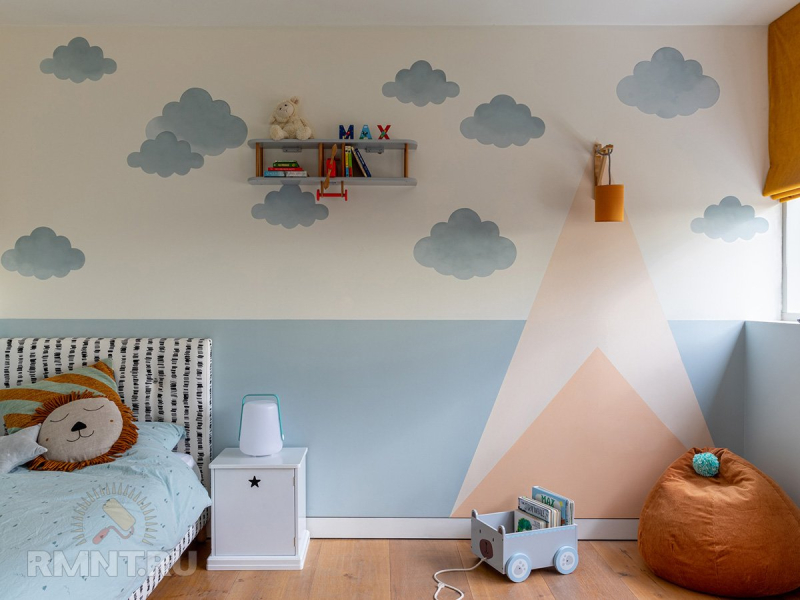 Идеи покраски стен в детской комнате: фотоподборка